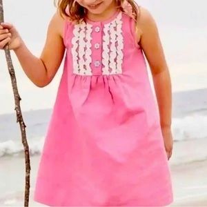Matilda Jane Girls Size 10 Pink Dazzling Dream Linen Blend Dress